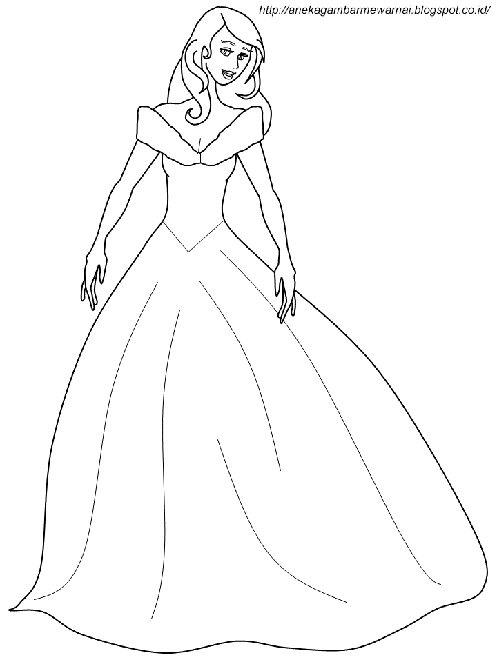 Gambar Mewarnai Cinderella Untuk Anak PAUD dan TK
