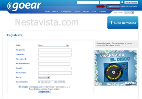 Subir archivos de audio a Facebook