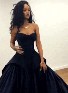 Rihanna Black Dress