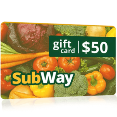 $50 SUBWAY GIFT CARD (US)