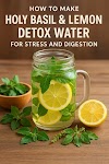 How to Make Holy Basil & Lemon Detox Water for Stress and Digestion