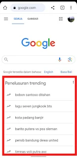 Mengganti Discover Dengan Penelusuran Trending di Google Chrome Android