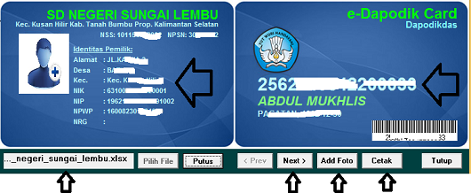 CETAK eDAPODIK CARD DAN eNISN CARD