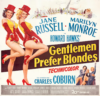 GENTLEMEN PREFER BLONDES. Estados Unidos. Cartel Six Sheet: 204 X 199 cms. LOS CABALLEROS LAS PREFIEREN RUBIAS. Gentlemen Prefer Blondes. 1953. Estados Unidos. Dirección: Howard Hawks. Reparto: Marilyn Monroe, Jane Russell, Charles Coburn, Tommy Noonan, Elliott Reid, George Winslow, Marcel Dalio, Taylor Holmes, Norma Varden, Howard Wendell, Steven Geray.