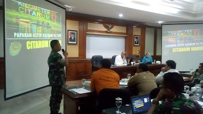 Rapat Koordinasi Citarum, Aster III Siliwangi Paparkan Progres Rencana Aksi Satgas Sektor