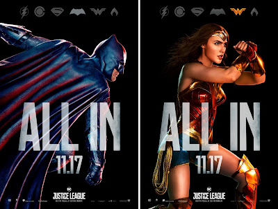 Justice League “All In” Character Movie Poster Set