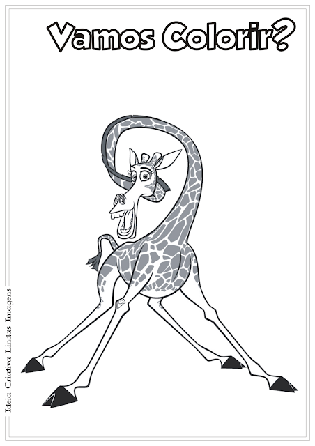 Madagascar Melman desenho para colorir