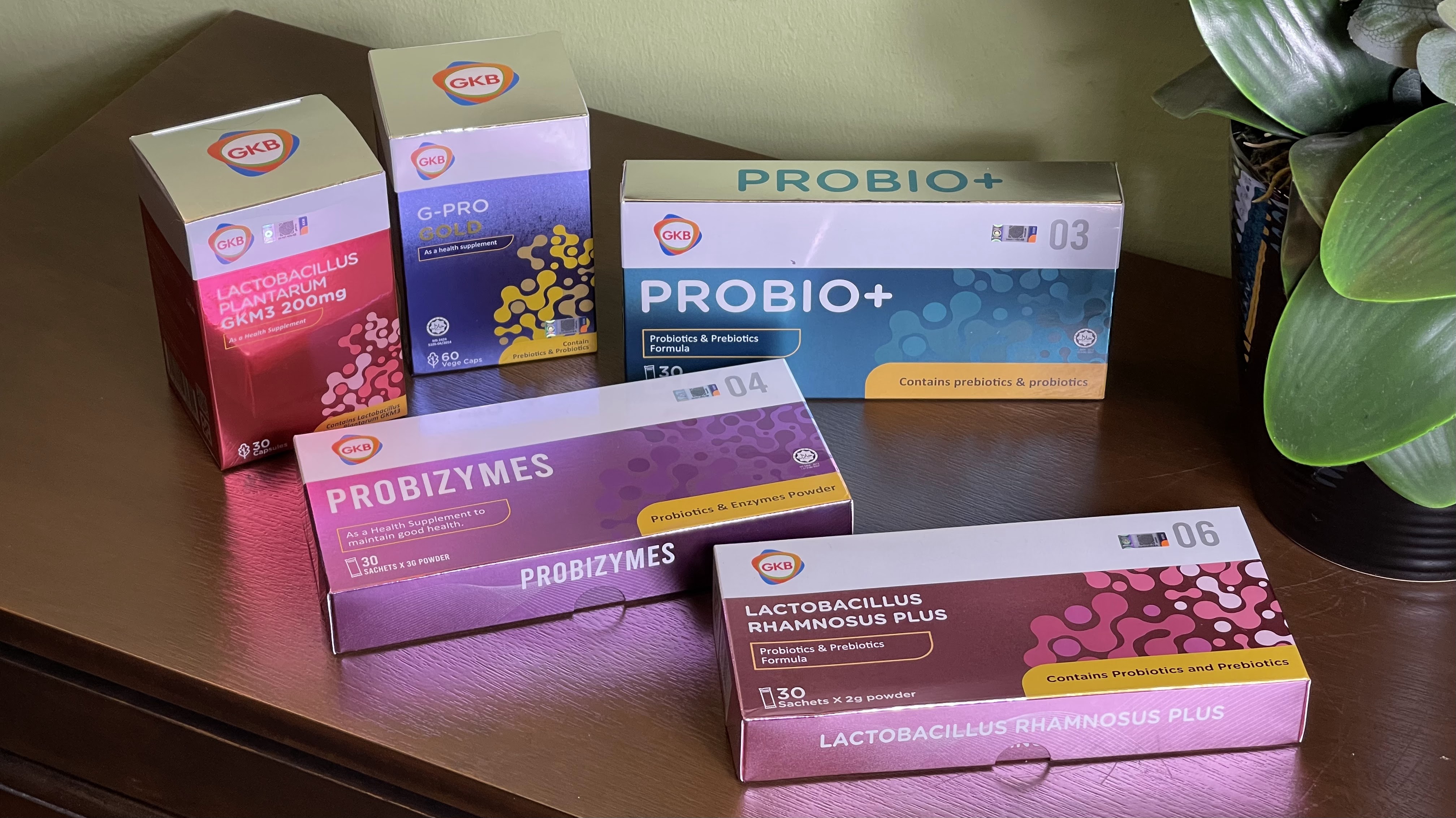 produk probiotik dan prebiotik, produk kesihatan usus, produk GKB