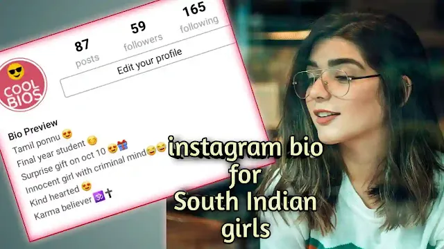 Instagram bio for south indian girl