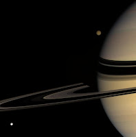 Saturn, Titan and Tethys