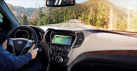 Interior view of 2017 Hyundai Santa Fe