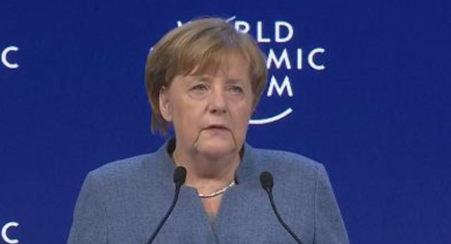 German leader Merkel says the current world order is under threat