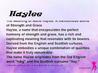 meaning of the name "Haylee"