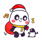 emoticones de panda con pinguino