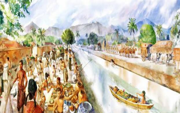 lukisan gambaran masyarakat Majapahit