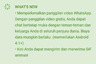 Beberapa Fitur Terbaru Di Versi Terbaru Whatsapp