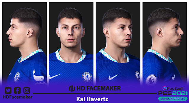 Kai Havertz Face 2023 For eFootball PES 2021