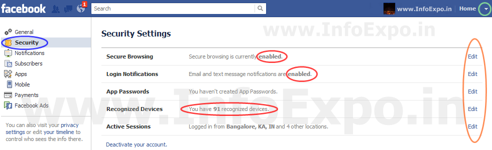 Facebook best Security options for your account protection from hackers