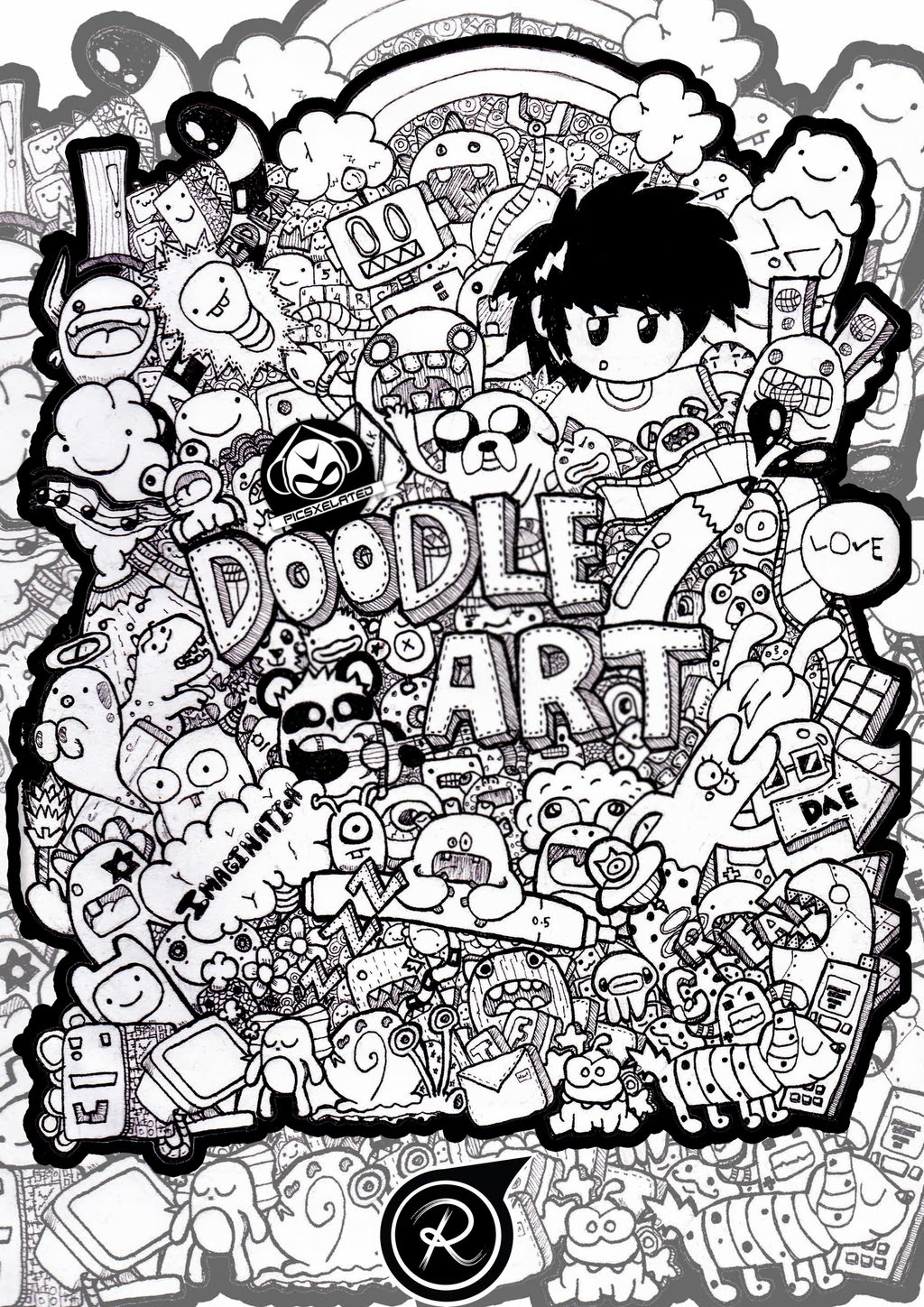 Lebih Dari 100 Mewarnai Gambar Doodle Art