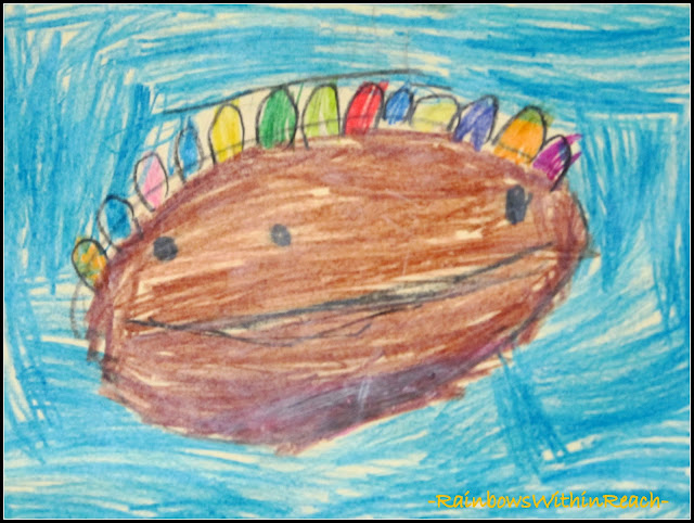 photo of: Kindergarten Drawing for Thanksgiving via RainbowsWIthinReach