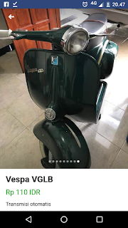 Jual Vespa Klasik VGLB 1963 sipil