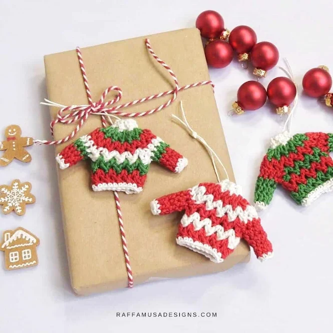 Crochet Mini Ugly Christmas Sweater Ornament