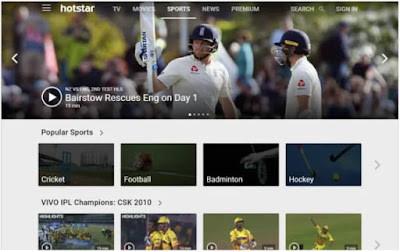 Hot Star famous sport streaming site