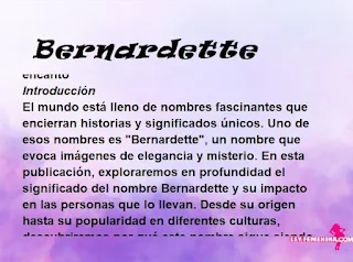 significado del nombre Bernardette