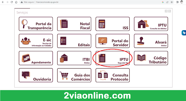 2Via IPTU Francisco Morato