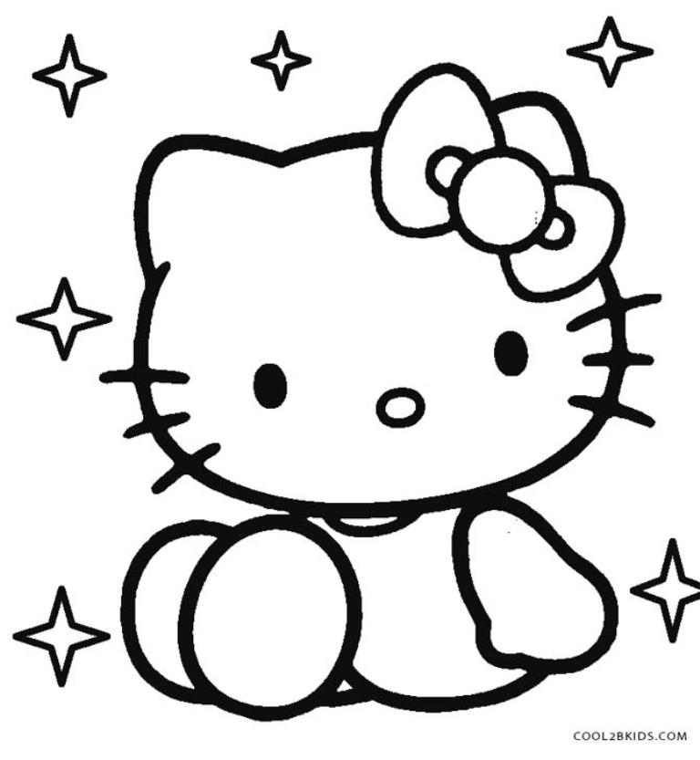 Gambar Kartun Hello Kitty Hitam Putih Kata Kata Bijak