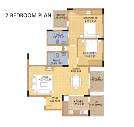 Apartment Floor Plan Cad Block