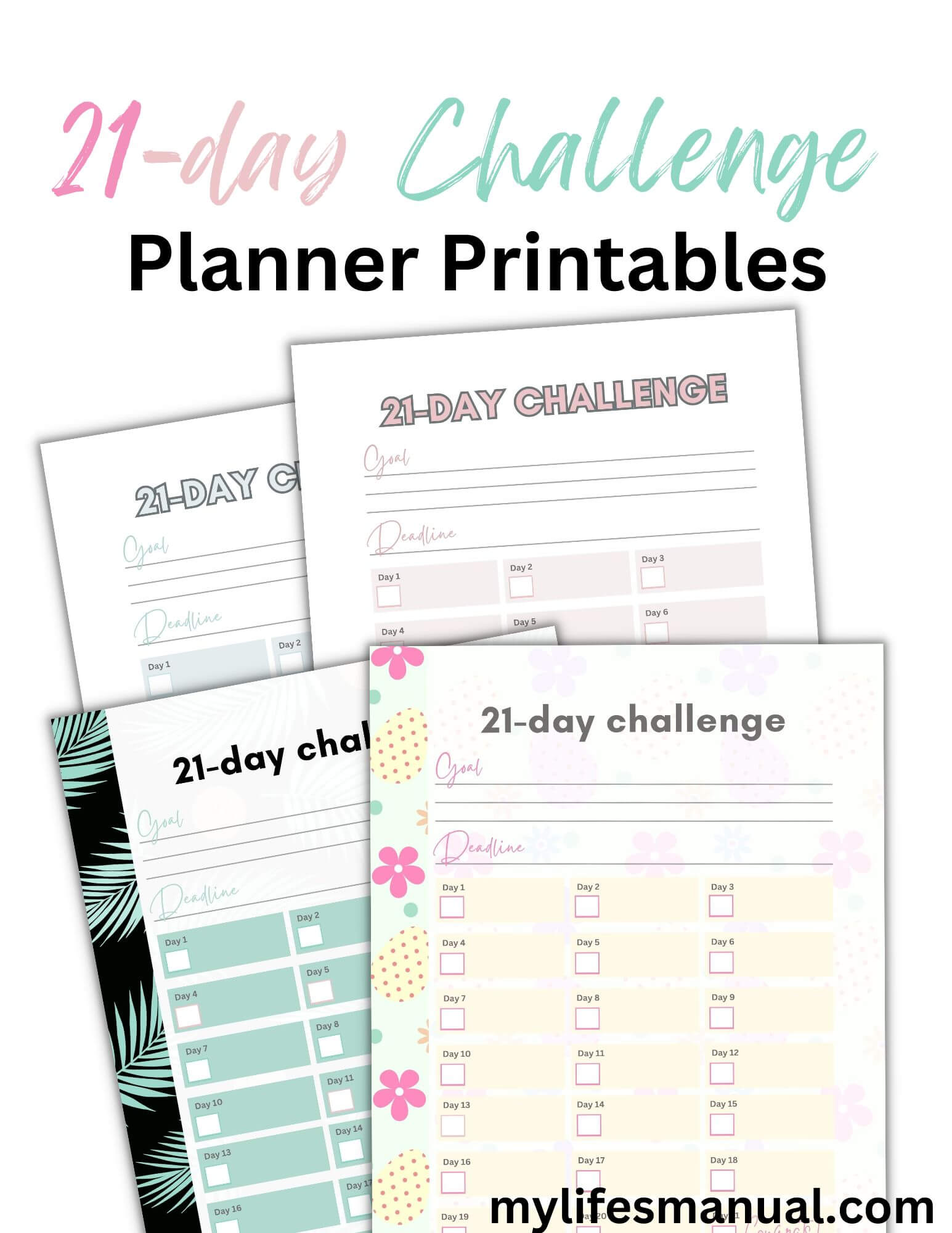 21-Day Challenge Printable Planner. Are you up for the challenge of doing what you MUST do daily? Consistently until it becomes a habit? Are you ready to get things done even if you feel lazy and unmotivated?