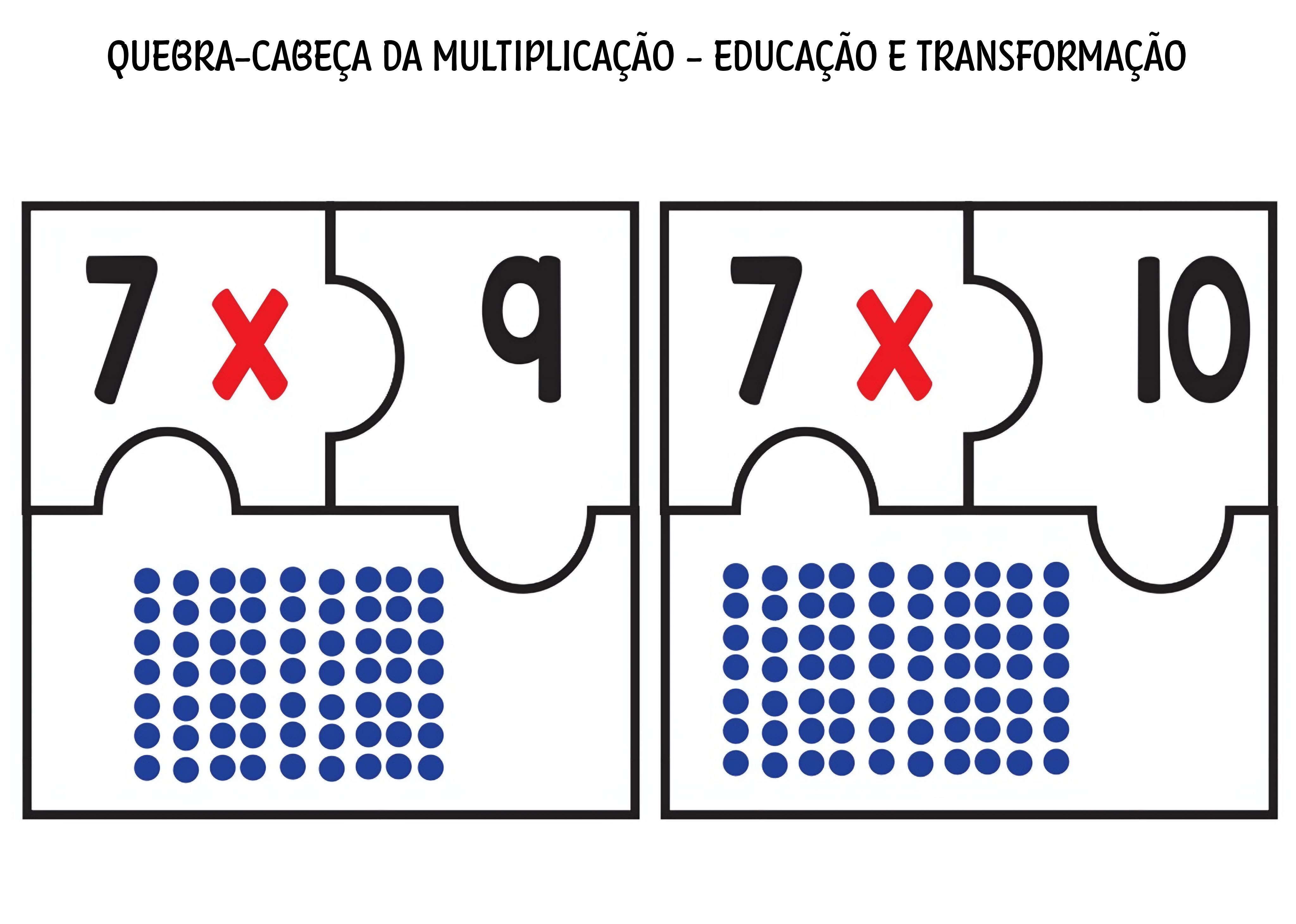 Blog Educação E Transformação 👍quebra Cabeça Da Multiplicação