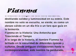 significado del nombre Fiamma