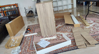 Assembling the new chest of drawers