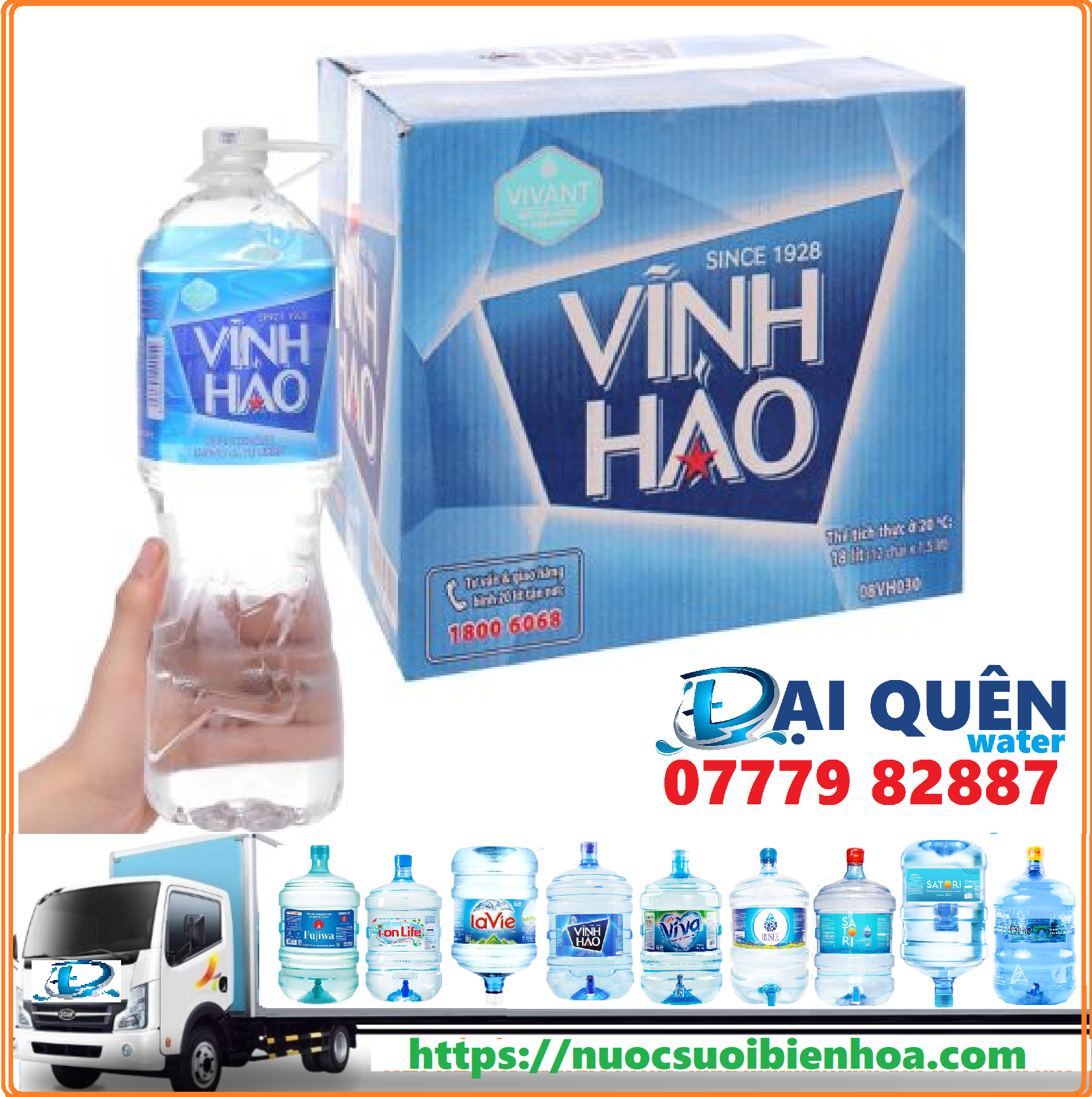 Nước khoáng Vĩnh Hảo thùng 12 chai lớn 1.5 lít