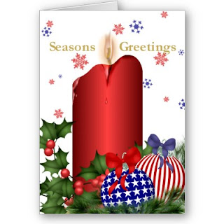 patriotic christmas candle greeting