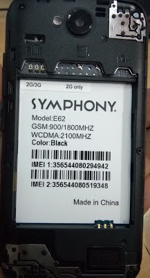 Symphony E62 Firmware Flash File