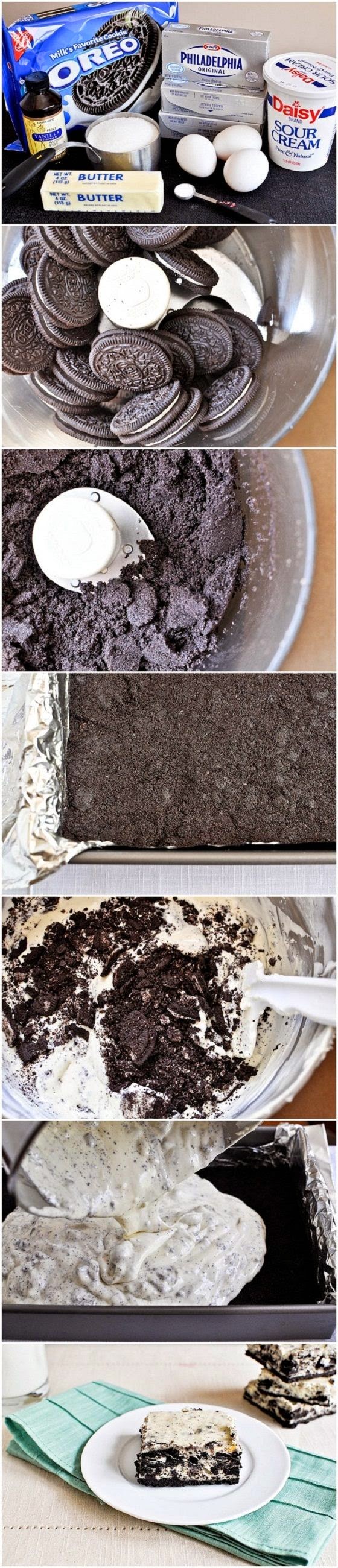 Cookies and Cream Cheesecake Bars 