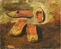 Study of Babouches by French romantic Eugène Delacroix c.1823-1824, a preliminary painting for Jewish Wedding in Morocco