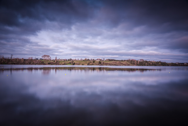 Violet clouds vignette Lake Karapiro