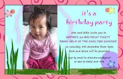 sophie birthday invite