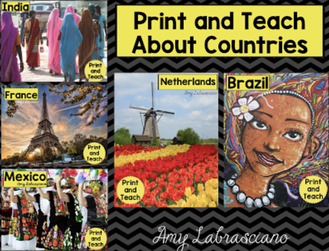 Click here to learn all about teaching ELA in the 2nd grade classroom.  These free and fun lesson outlines will detail curriculum and ideas for all informational, literature and writing standards in my elementary classroom.  This week's lessons will be all about countries of the world which include:  Spain, South Africa, Japan, China, U.S.A and Sweden.  Your second grade students will love the lessons and activities shared here.  These lesson outlines are added and updated almost each week.