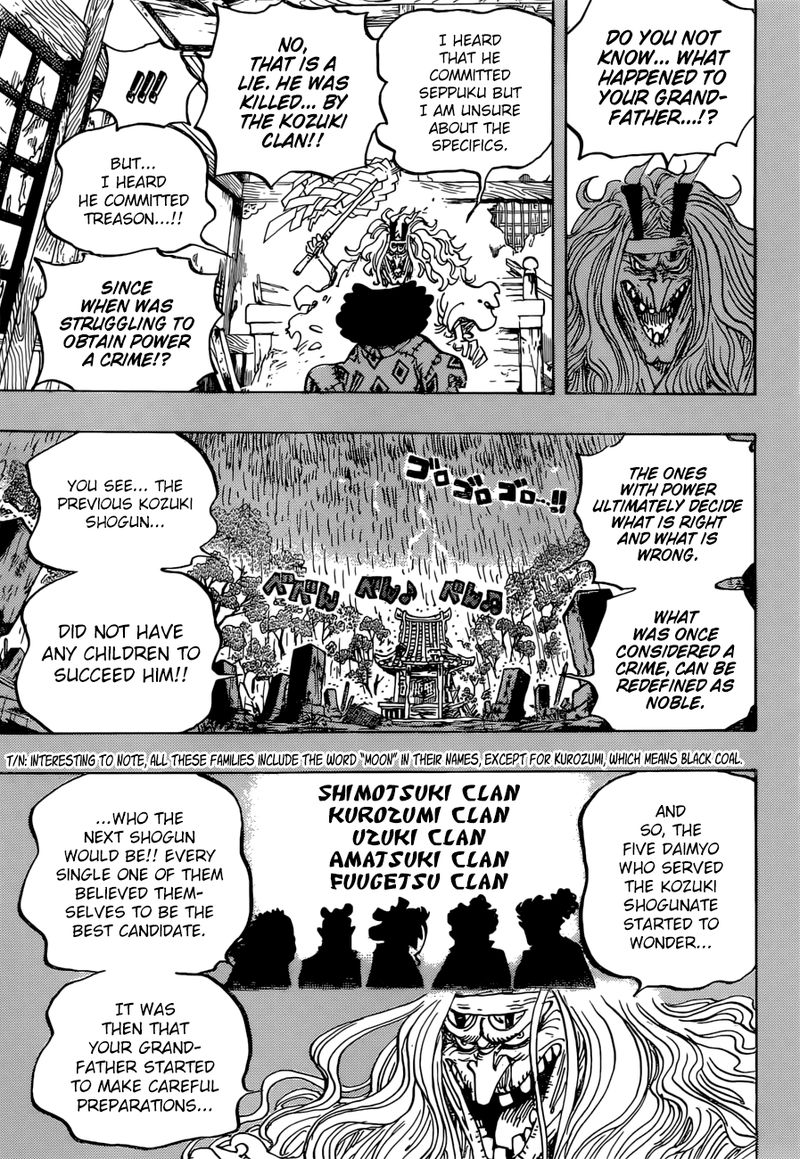 One Piece Chapter 965 The Kurozumi Clan Conspiracy One Piece Manga Online