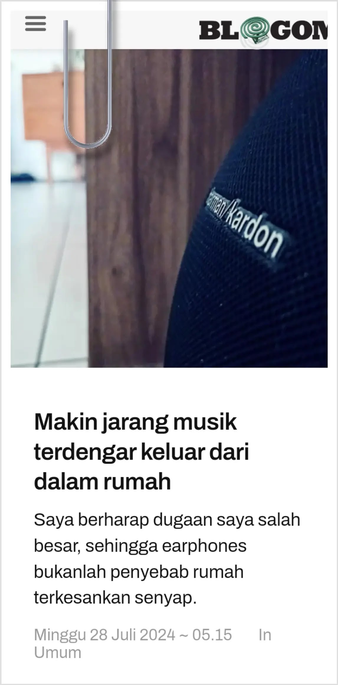 Punya sepiker kecil buat apa?
