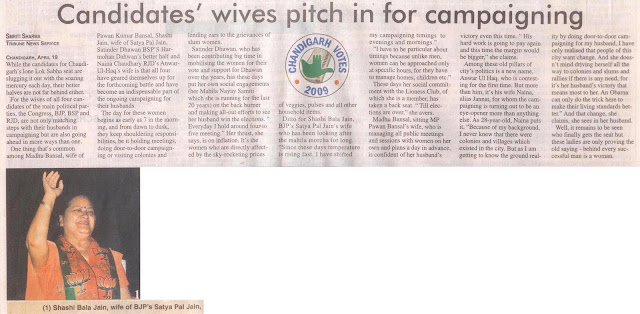 Candidates' wives pitch in for campaigning