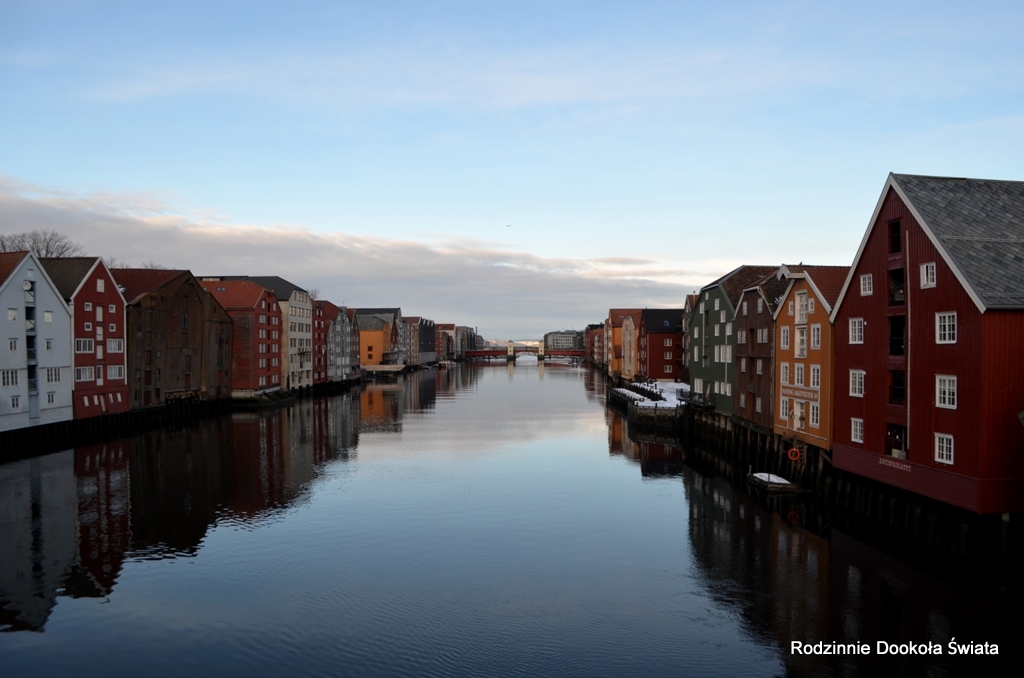 Norwegia zimą- Trondheim