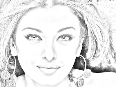 aishwarya rai pencil drawings