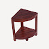 Oasis Teak Corner Shower Foot Stool Shower Chair