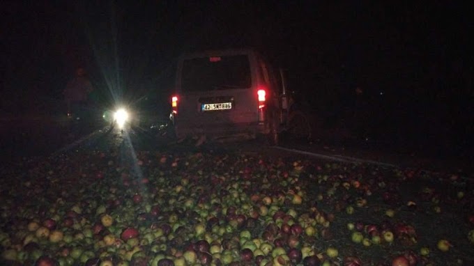 Bozkır Seydişehir karayolunda 3 araç bir birine girdi.  